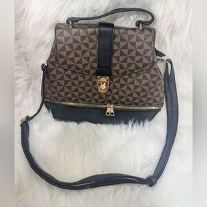 Brown black and gold purse New